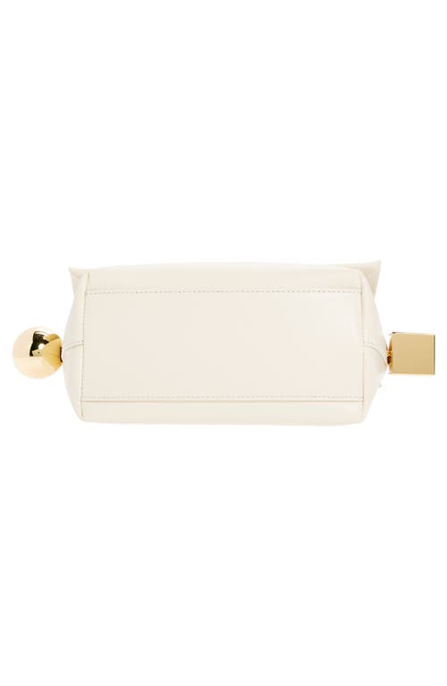 Jacquemus Le Rond Carré Leather Shoulder Bag In Light Ivory 115