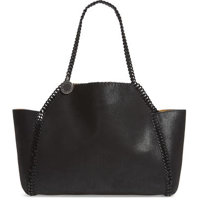 Stella Mccartney Falabella Small Reversible Faux Leather Tote - Black