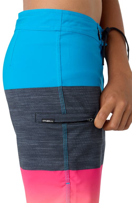 O'neill Kids' Hyperfreak Heat Block Swim Trunks In Fuchsia