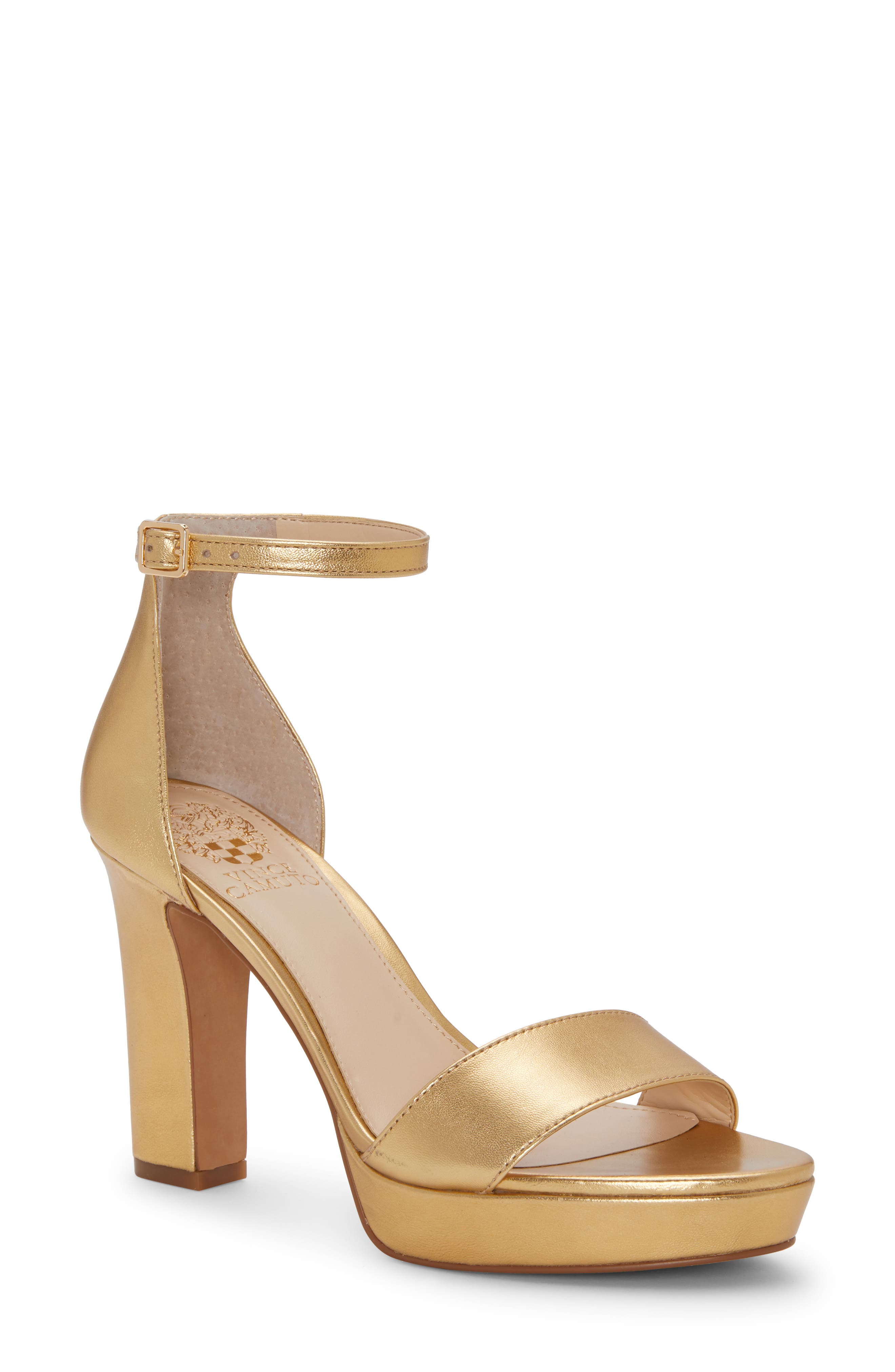 vince camuto gold sandals