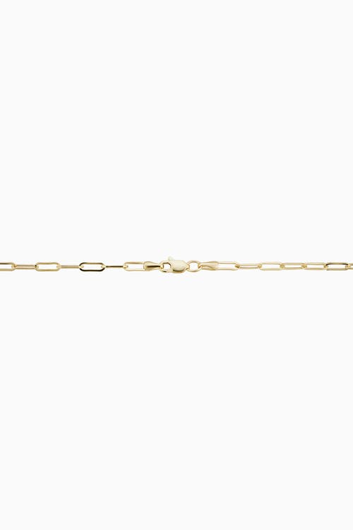 Oradina 14k Yellow Gold Venice Link Petite Anklet In Yellow Gold