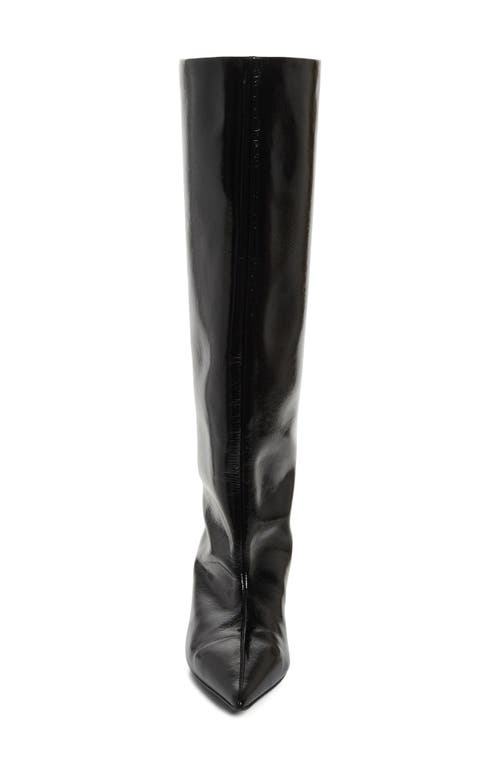 Shop Totême Toteme Pointed Toe Knee High Kitten Heel Boot In Black