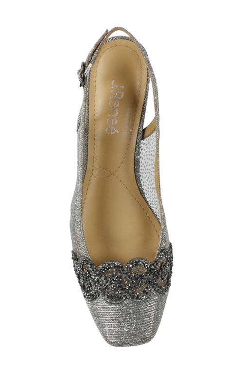 J. RENEÉ J. RENEÉ FALEECE CRYSTAL EMBELLISHED SLINGBACK PUMP 