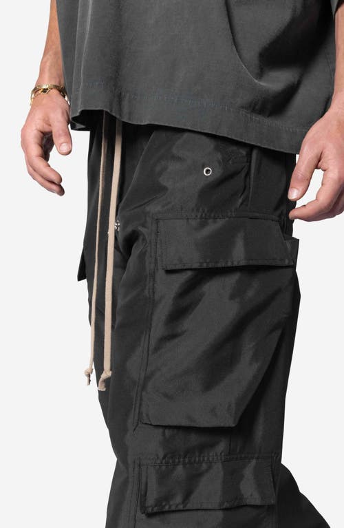 Shop Mnml Rave Oversize Double Cargo Pocket Pants In Black