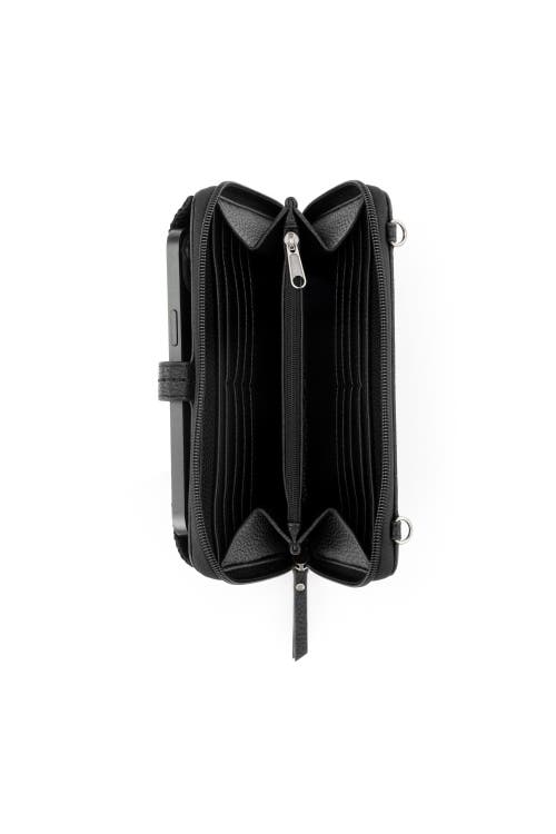 The Sak Iris Smartphone Crossbody In Black Suede Block