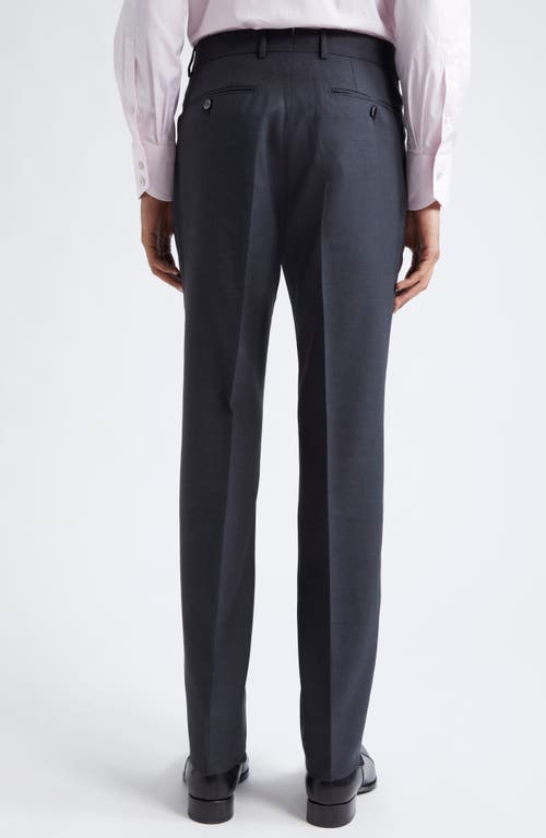 Shop Tom Ford Shelton Mohair, Wool & Silk Trousers In Grey Melange