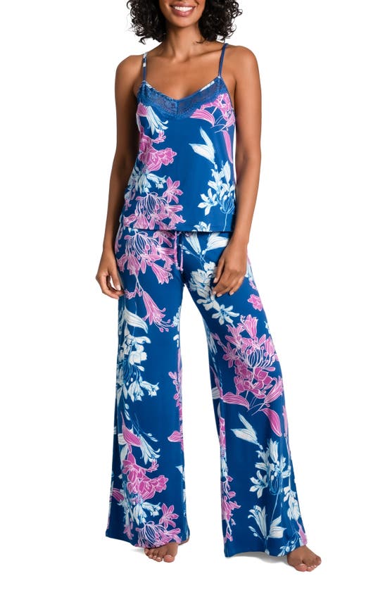 In Bloom By Jonquil Floral Camisole Pajamas In Indigo