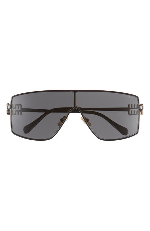 69mm Oversize Shield Sunglasses in Black