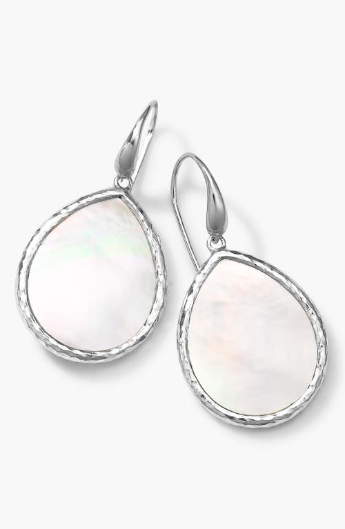 Ippolita Women's Polished Rock Candy Sterling Silver & Mother-of-pearl Small Teardrop Earrings In Silver/mother Of Pearl