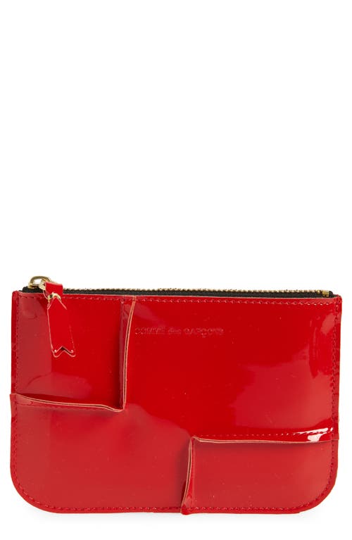 COMME DES GARÇONS COMME DES GARÇONS WALLETS SEAM DETAIL LEATHER ZIP POUCH 