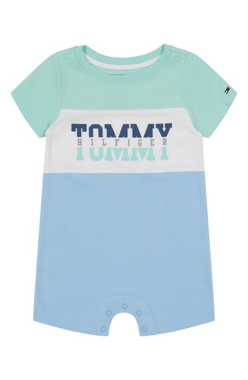 Shop Tommy Hilfiger T-shirt Romper In Blue/green/white