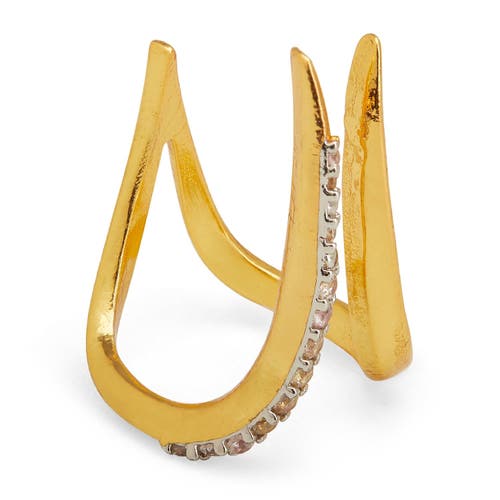 Dhwani Bhansal Sinna Ring In Gold Plated