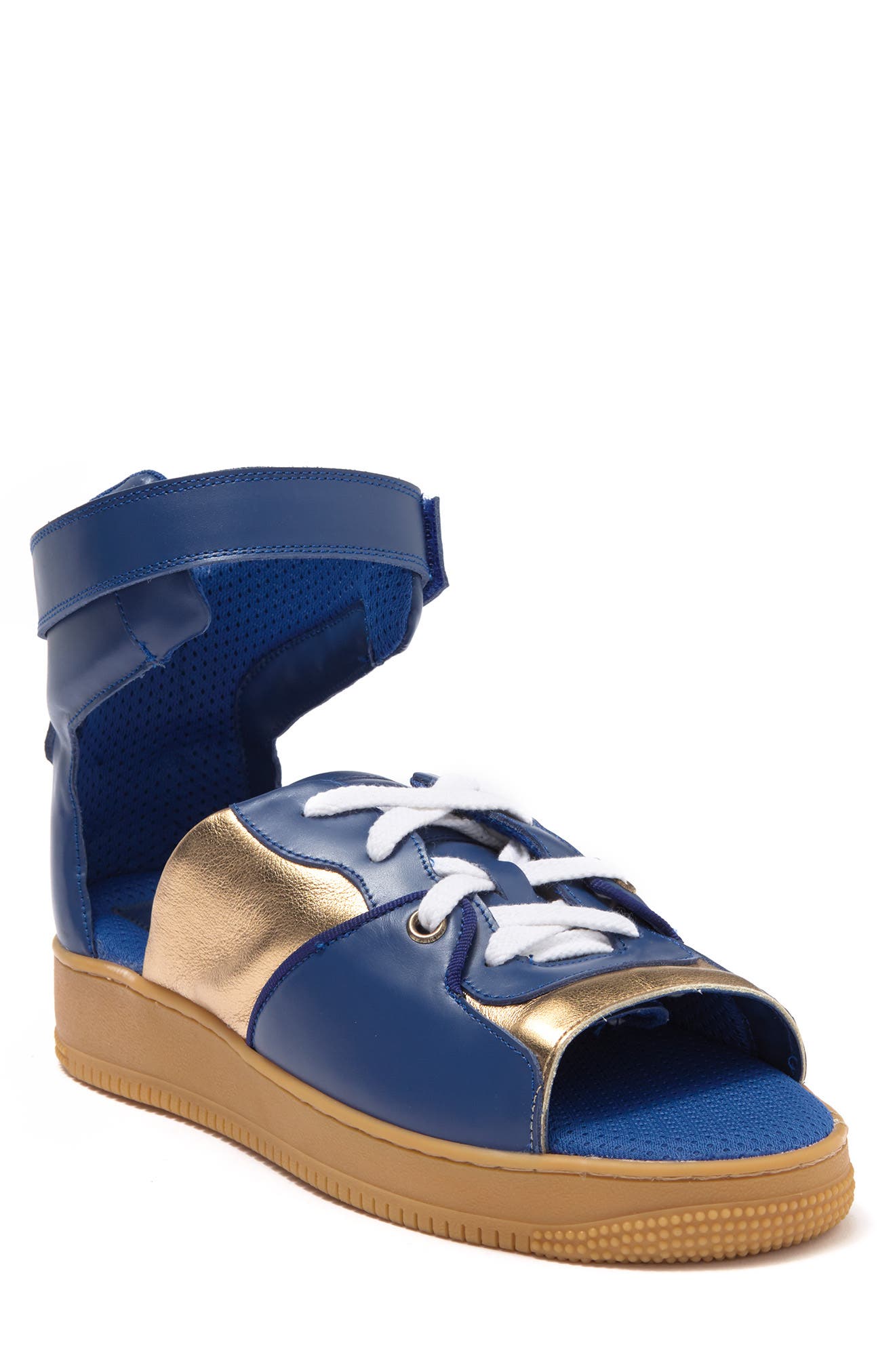 Red Valentino Colorblock Sneaker Sandal In Cobalto/oro