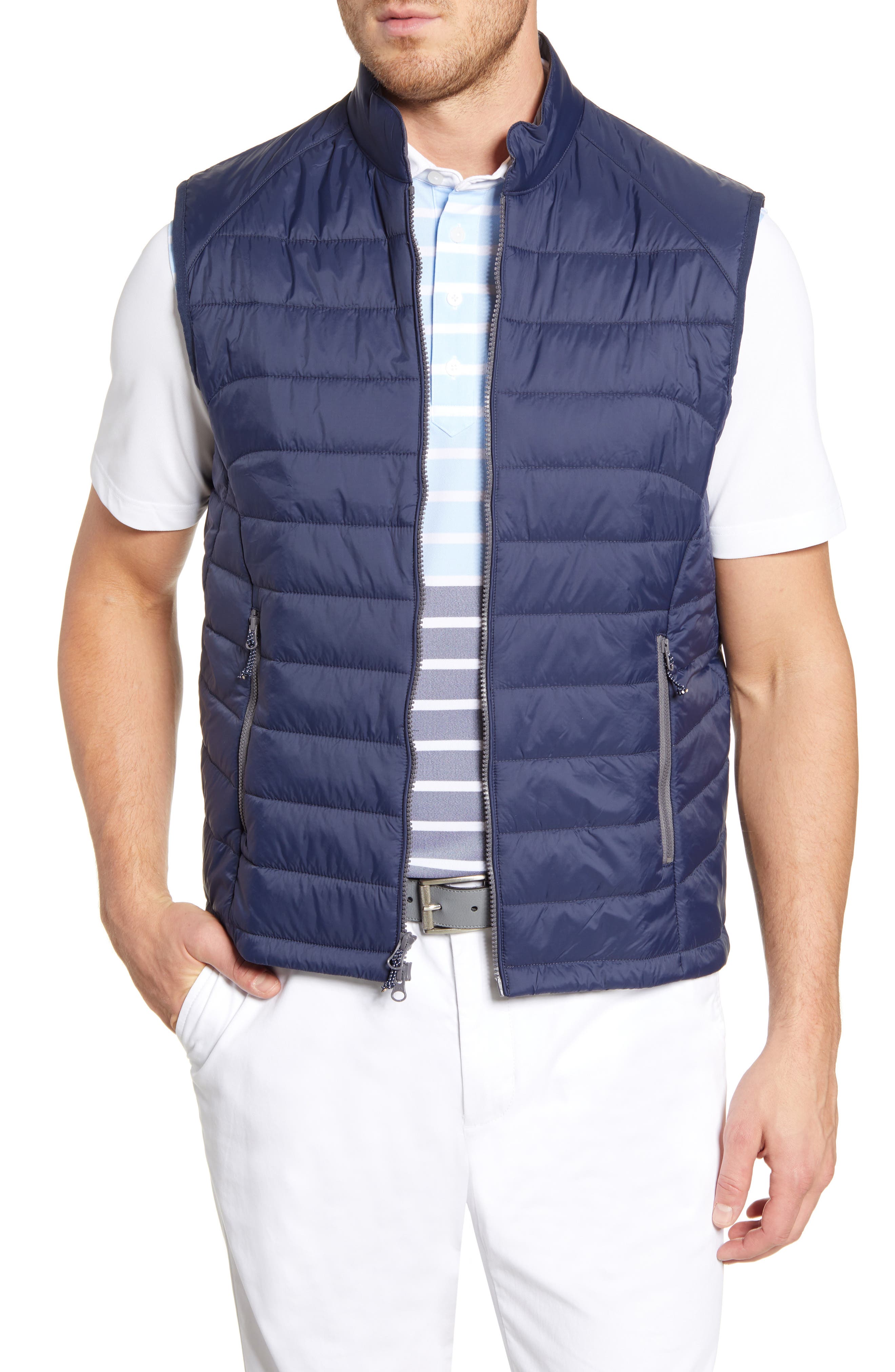 Johnnie-O Straits Quilted Vest, Blue