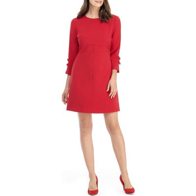 Gal Meets Glam Collection Tatiana Bow Sleeve Sheath Dress, Red