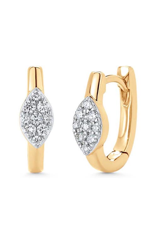Sara Weinstock Unity Reverie Marquise Diamond Huggie Earrings in White Gold