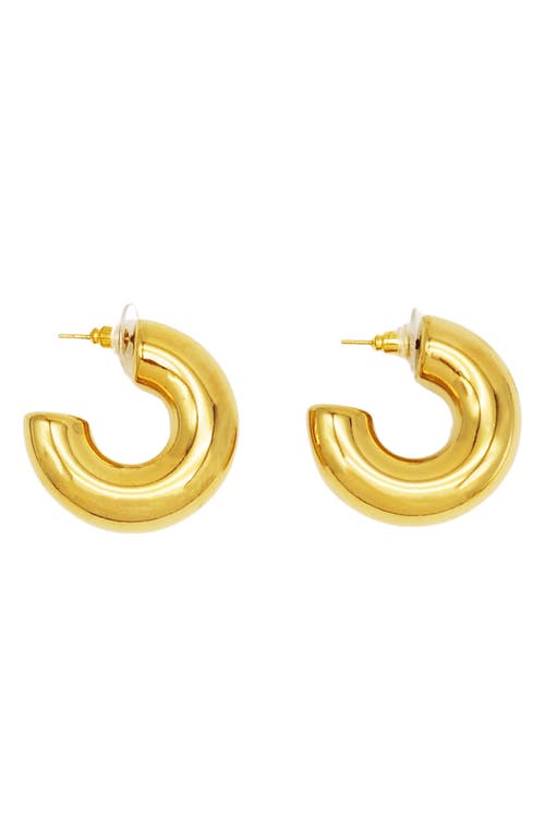 Shop Petit Moments Canha Chunky Hoop Earrings In Gold