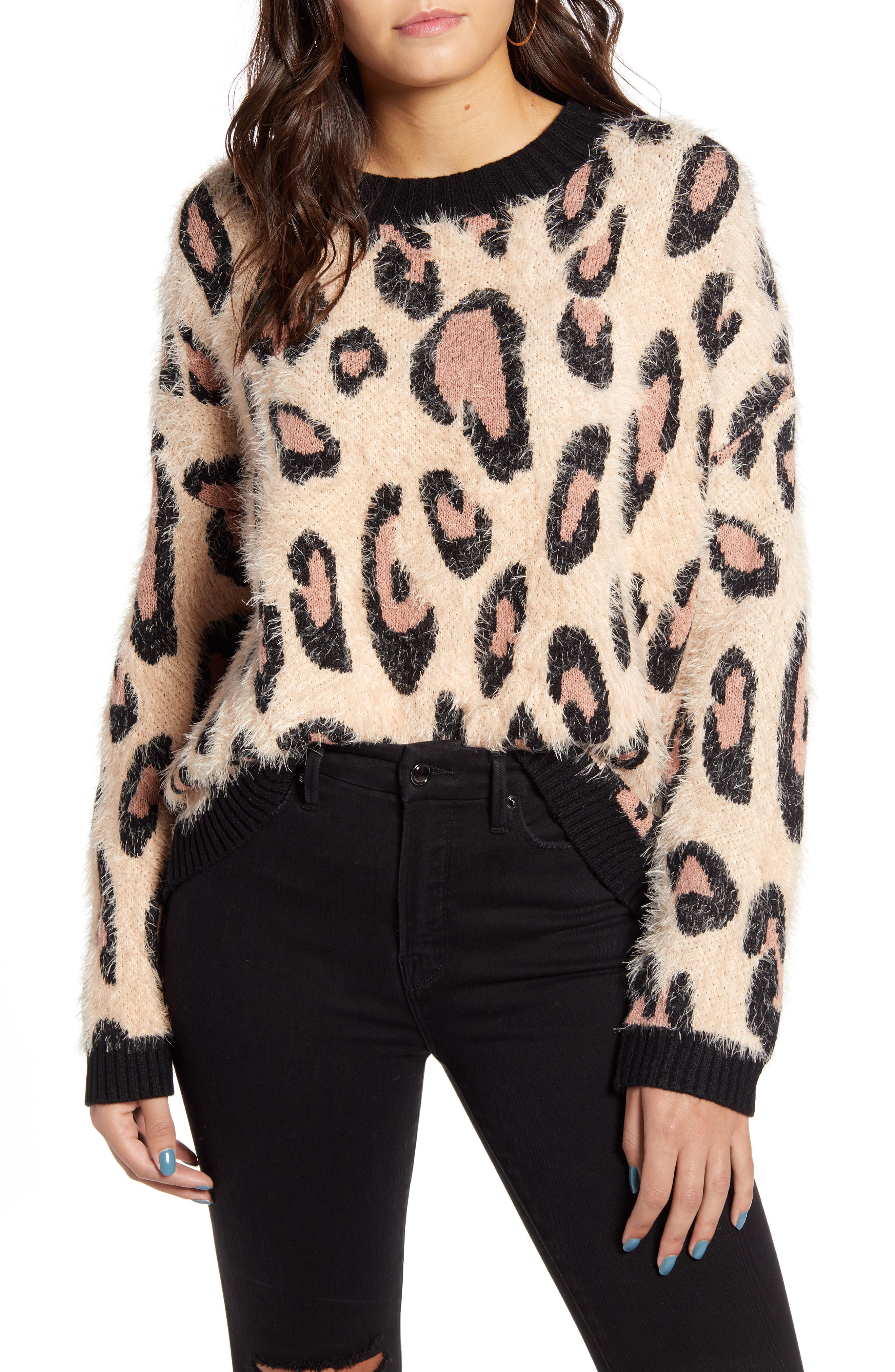 minkpink leopard sweater