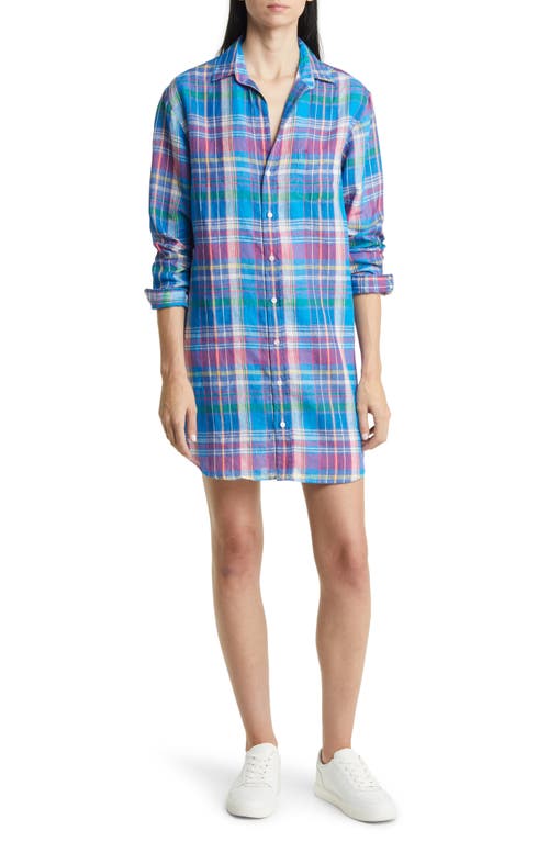 Frank & Eileen Mary Plaid Classic Shirtdress in Blue Pink Plaid at Nordstrom, Size X-Small