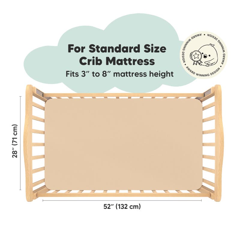 Keababies Soothe Fitted Crib Sheet In Toasty