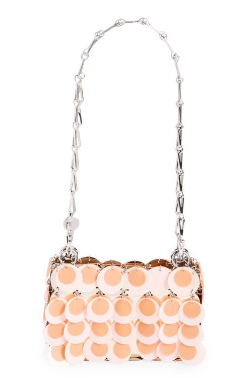 Shop Rabanne Paillette Shoulder Bag In Pink Gold/silver