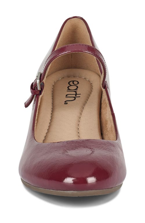 Earth Rumer Womens Block Heel Patent Leather Mary Jane Heels In Red