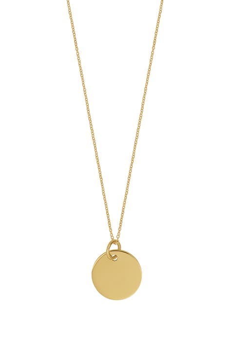 14K Yellow Gold Circle Pendant Necklace (Nordstrom Exclusive)