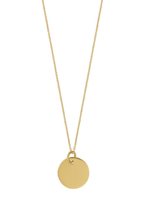 Bony Levy 14K Yellow Gold Circle Pendant Necklace at Nordstrom, Size 18