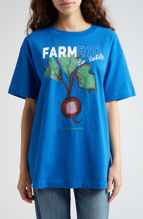 Farm Rio Beet to Table Cotton Graphic T-Shirt Blue at Nordstrom,