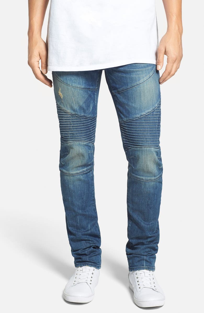 True Religion Brand Jeans 'Rocco' Slim Fit Moto Jeans