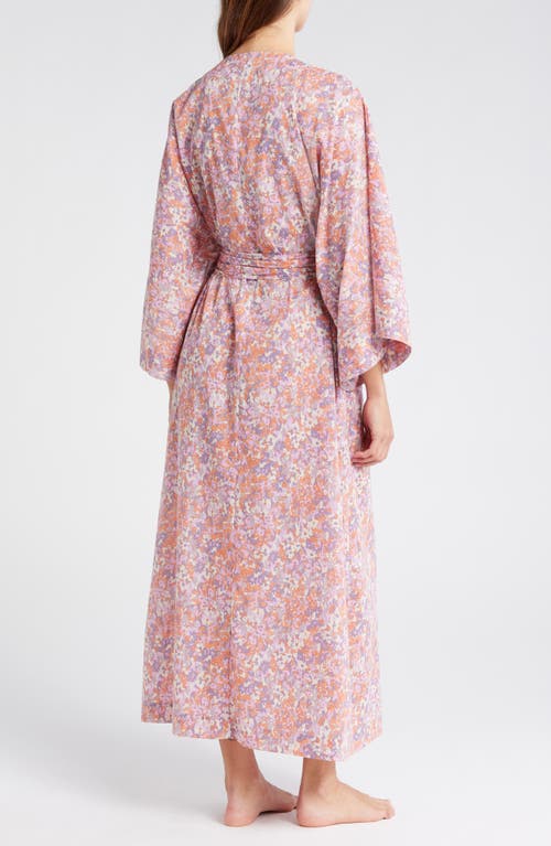 Shop Papinelle Adeline Cotton Maxi Robe In Dusty Peach