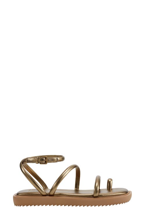 Shop Pure Donna Karan Allie Strappy Sandal In Bronze