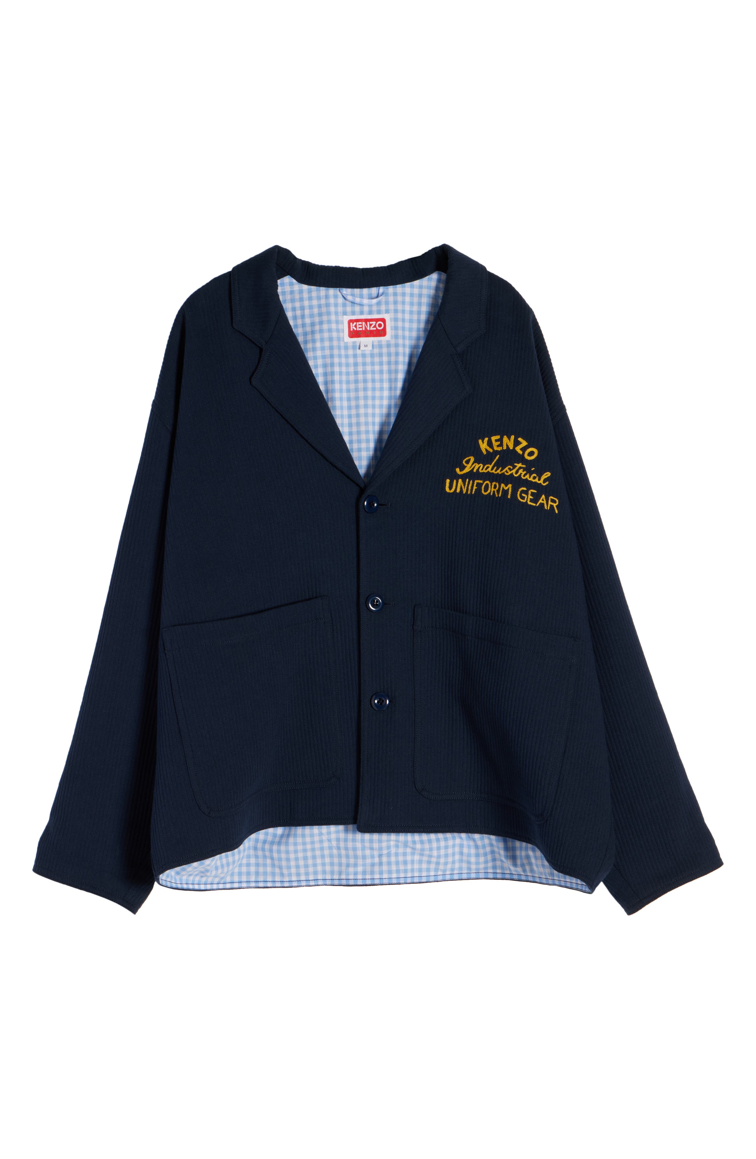 KENZO Drawn Varsity Logo Embroidered Cotton Corduroy Workwear