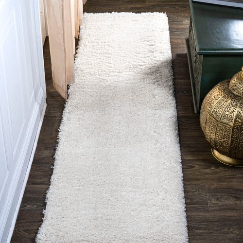 Shop Jonathan Y Groovy Solid Shag Area Rug In Ivory