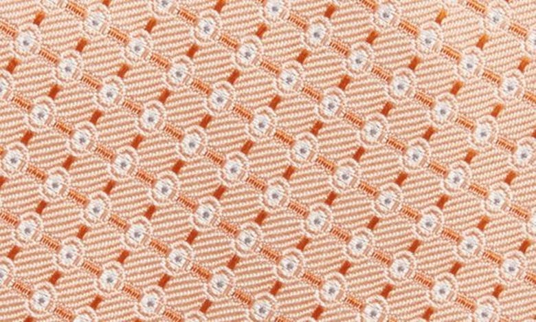 Shop Canali Neat Silk Tie In Light Orange