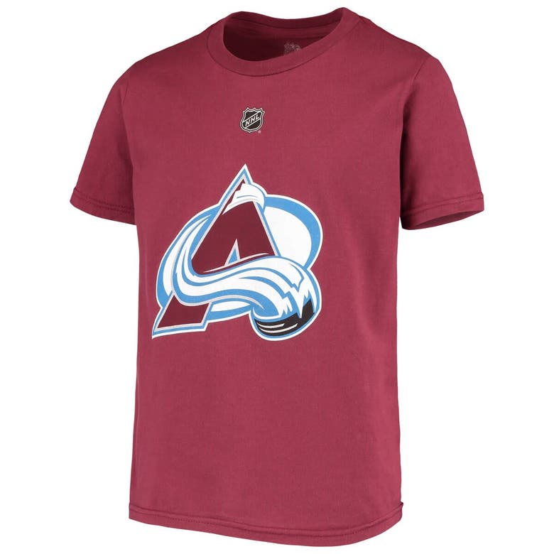 Shop Outerstuff Youth Cale Makar Burgundy Colorado Avalanche Player Name & Number T-shirt