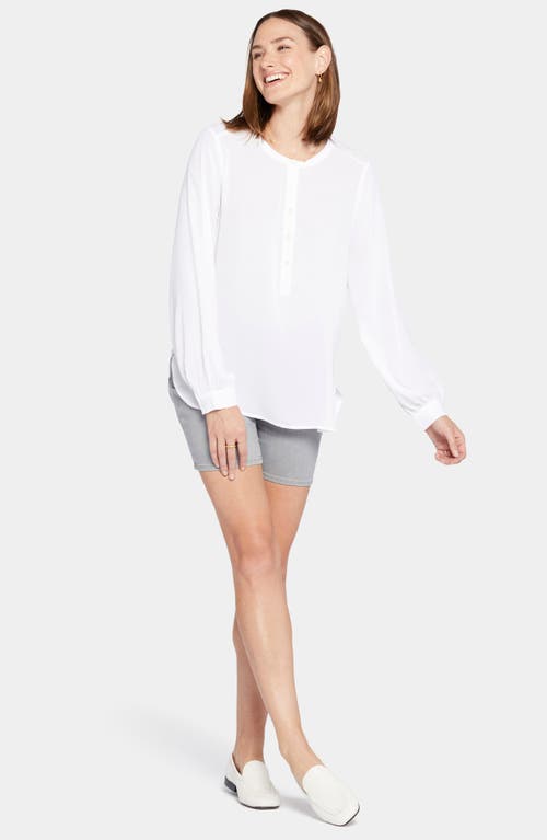 Shop Nydj Simone Popover Blouse In Optic White