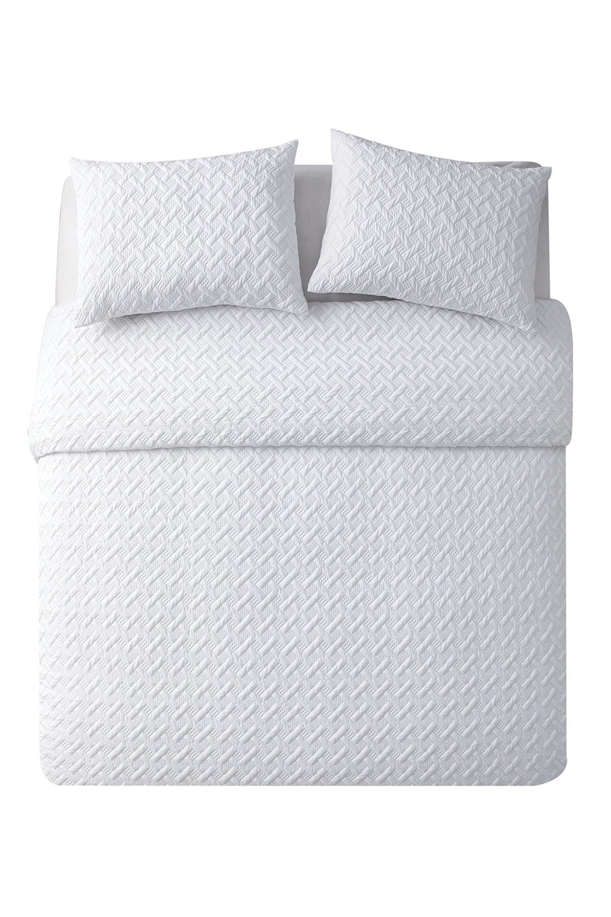 Vcny Home Nina Embossed Comforter Set In White