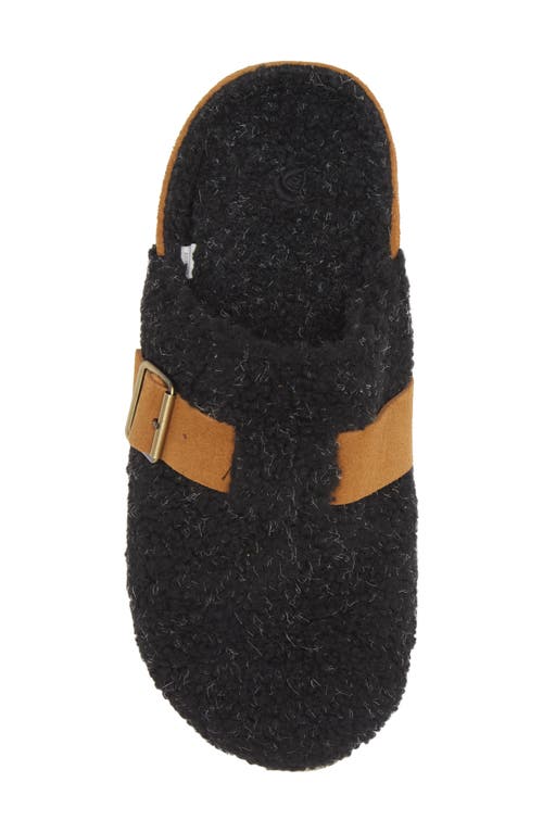 Acorn Ela Recycled Berber Scuff Slipper In Black