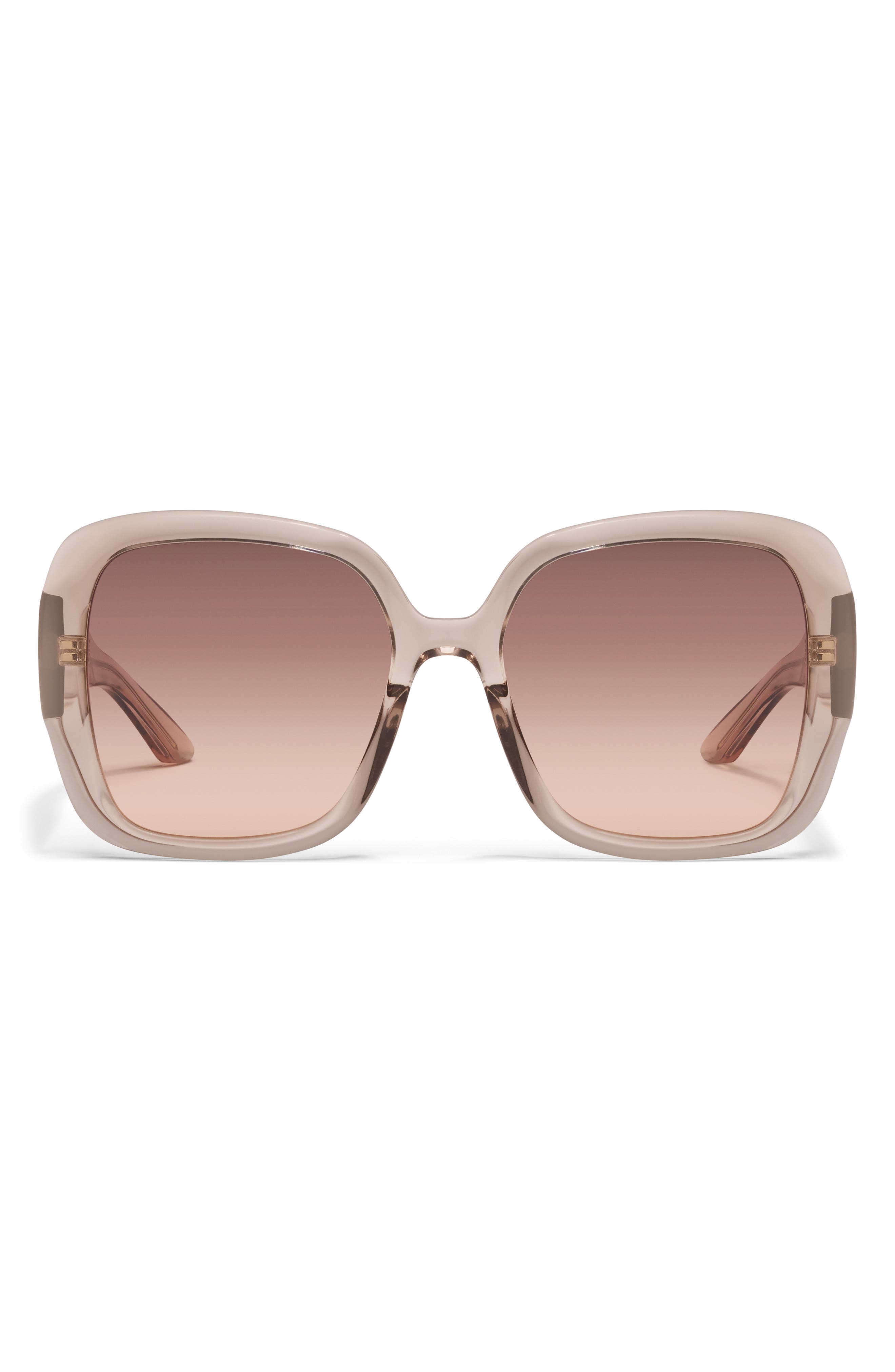 QUAY Full Glam 55mm Gradient Square Sunglasses in Doe/Brown Fawn Cover