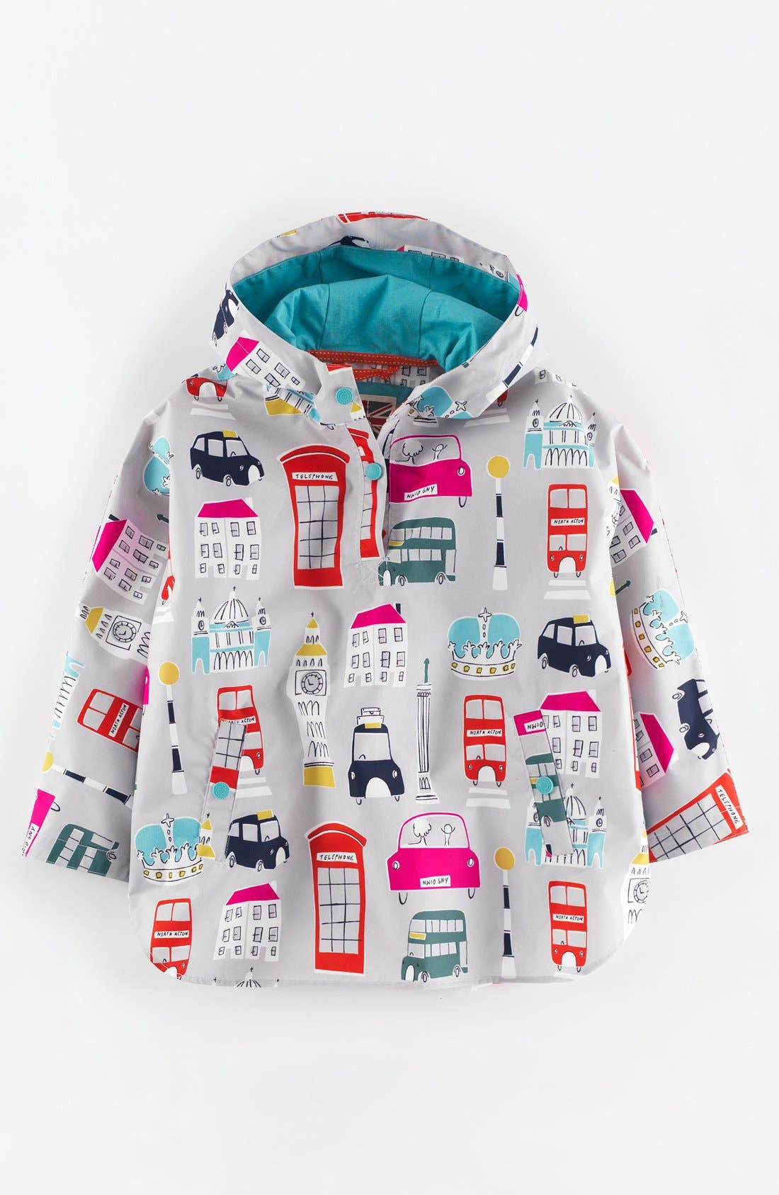 Mini Boden Waterproof Hooded Poncho (Toddler Girls, Little Girls & Big