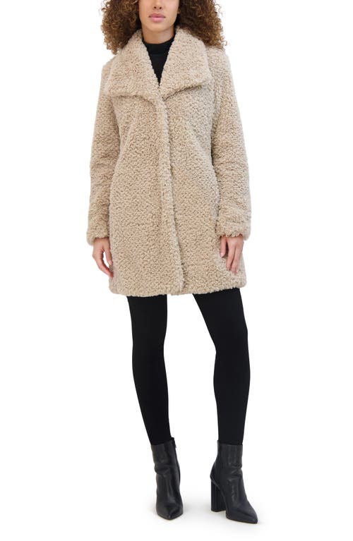 Shop Kenneth Cole Textured Faux Fur Jacket In Ivory