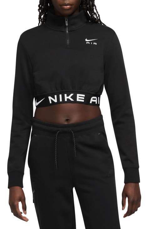 NIKE Crop Top Sweatshirt Medium Vintage Nike Dri-fit Crewneck Pullover  Sportswear Cropped Womens Size M 