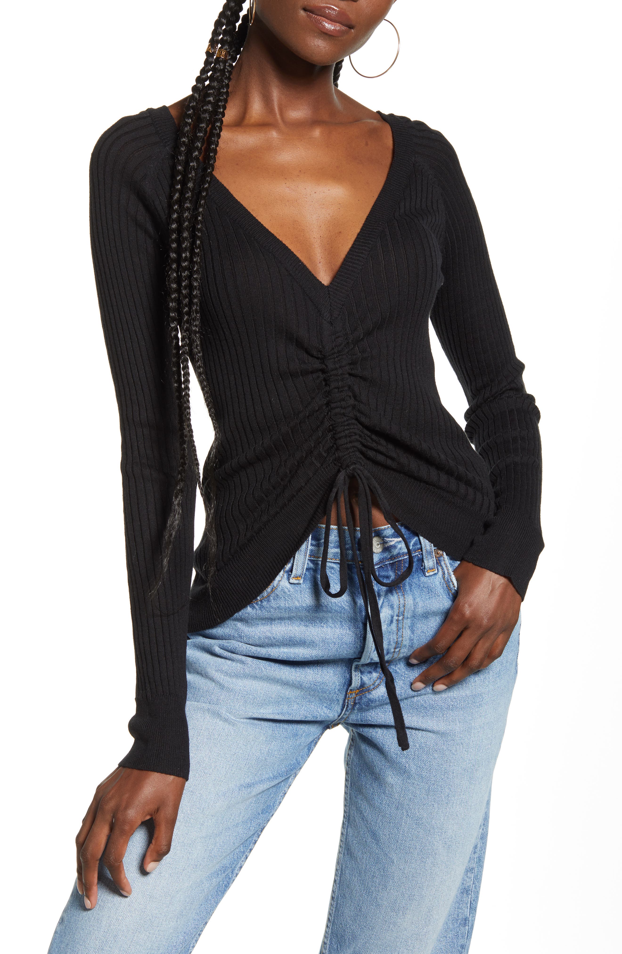 drawstring sweater