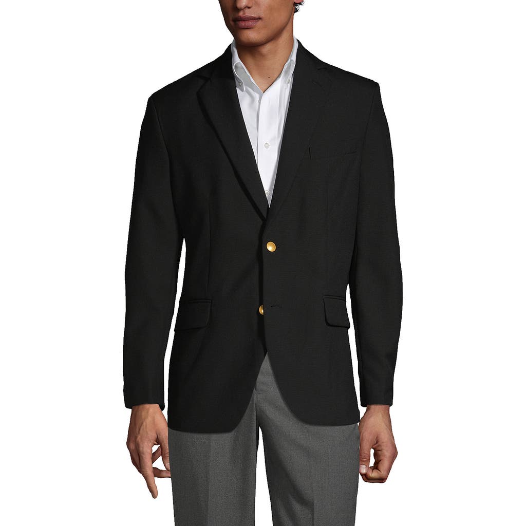 Lands' End School Uniform Hopsack Blazer In Black