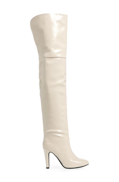 Shop Jeffrey Campbell Overlook Over The Knee Boot In Ivory