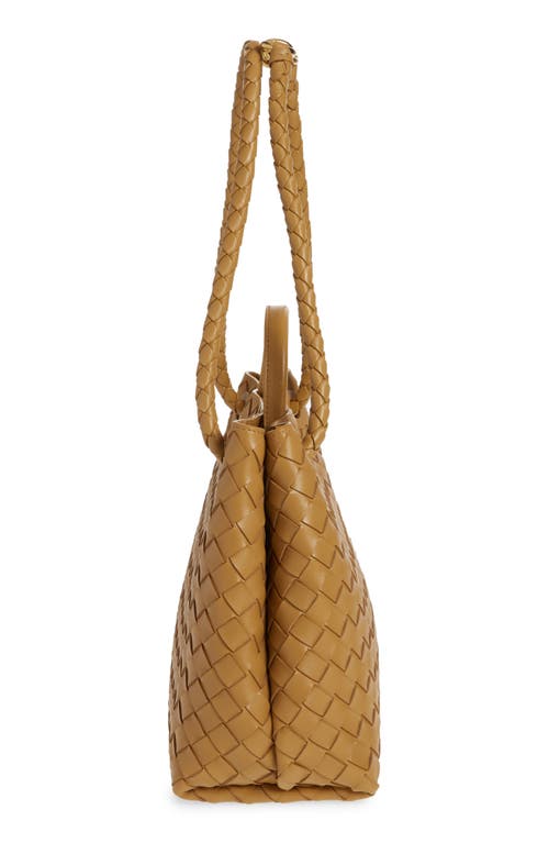 Shop Bottega Veneta Medium Andiamo Intrecciato Shoulder Bag In Dark Praline