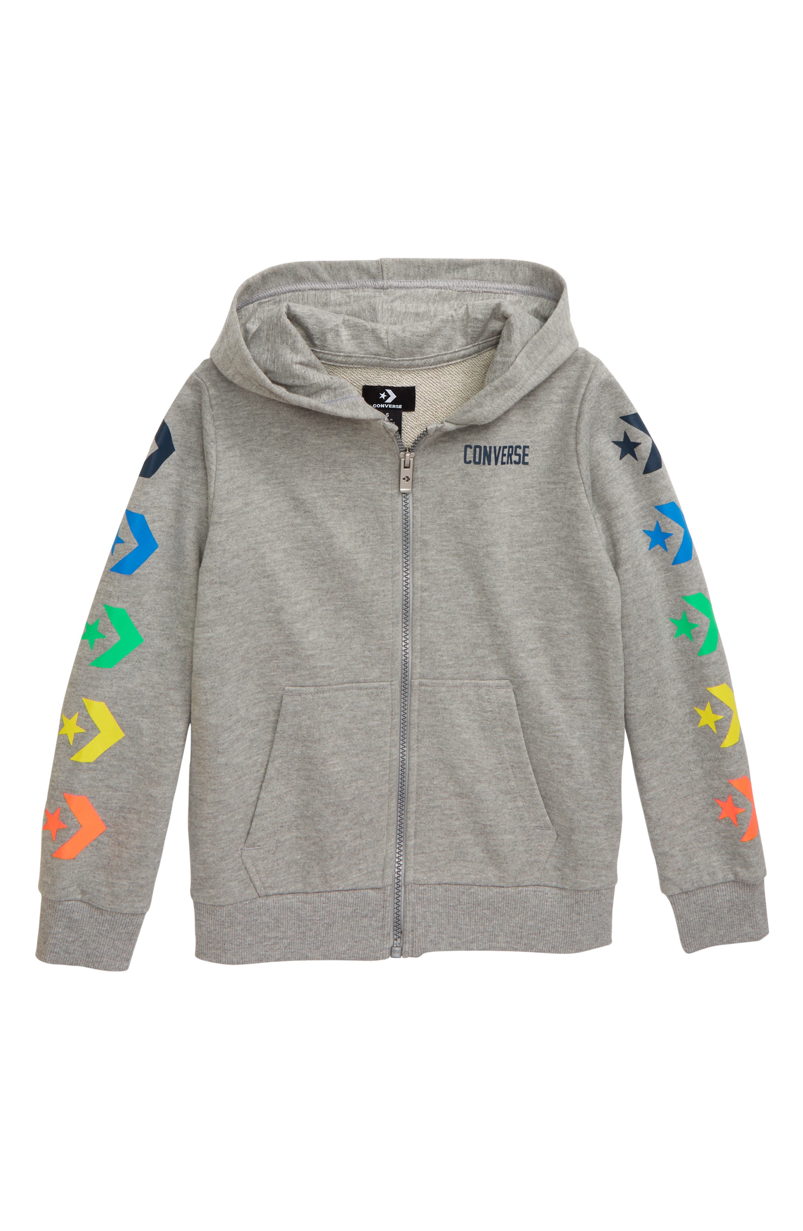 converse star chevron full zip hoodie