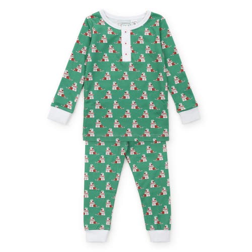 Shop Lila And Hayes Jack Boys' Pajama Pant Set In Santa's Helper