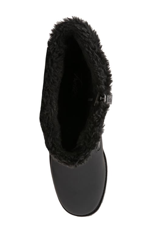 Shop Trotters Benji Weatherproof Faux Fur Boot In Black Rubber/polyester